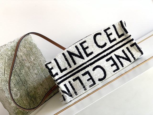 Celine專櫃2022秋季新款手提托特包 賽琳CABAS THAIS小號CELINE通體印花織物手袋 sldj2298
